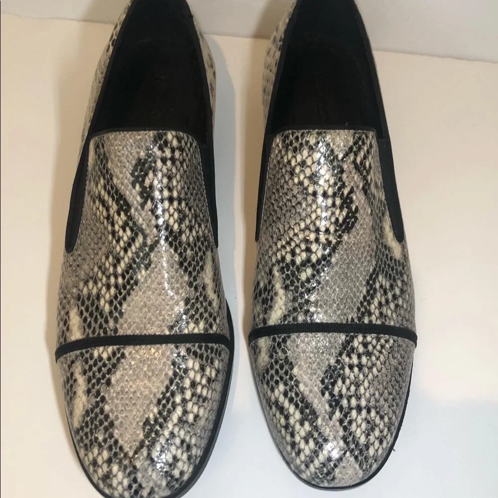 Pour La Victoire Snakeskin Loafers